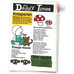 Invented 4 Kids Qukel Daddy Times Knisperkrant Knisperboekje Baby - Kraamcadeau Uni Jongen Meisje Papa Daddy times