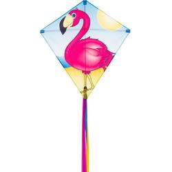   Diamantvlieger Eddy Flamingo 68 Cm Roze/blauw