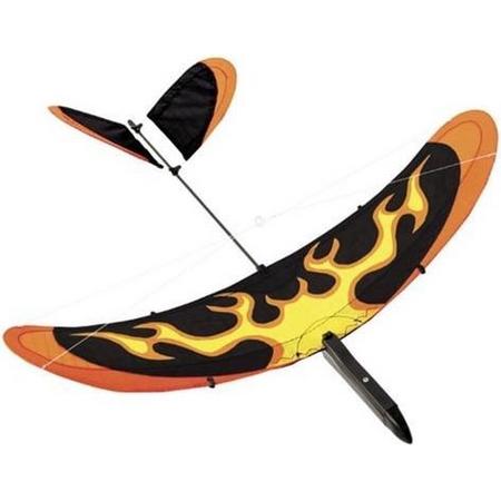 Invento Vliegtuig Flame Junior 45 X 40 Cm Fiberglas Zwart/oranje