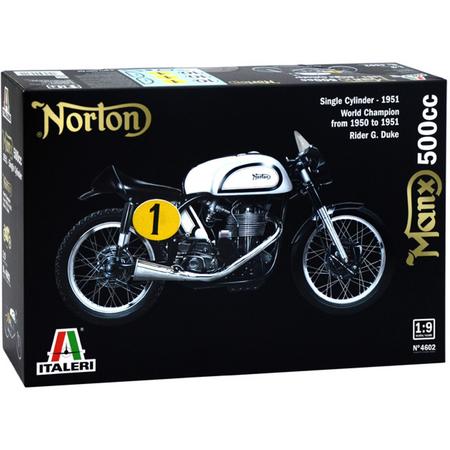 NORTON MANX 500cc 1951 - Italeri modelbouw pakket   1:9