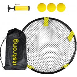 Itstrong® Roundball Set – Spikeball – Roundnet – Buitenspeelgoed – Buitenspel – Inclusief 3 Ballen, Pomp En Draagtas