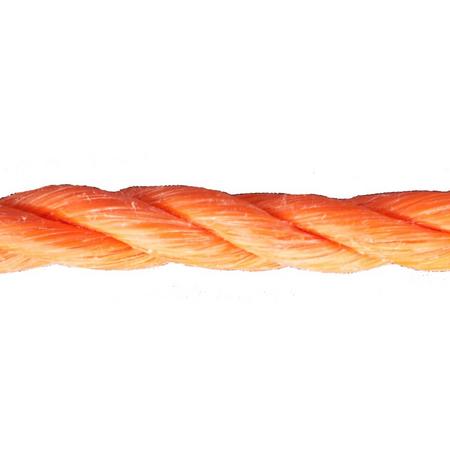 Polypropyleen koord  8 mm. Oranje  (rol a 100 meter)