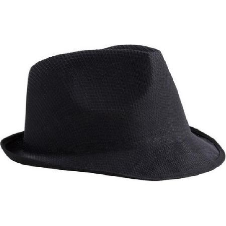 Hoed zwart Al Capone maffia hoed