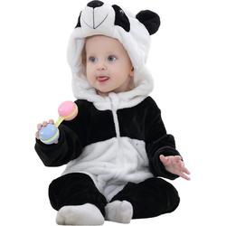 JAXY Baby Onesie - Baby Rompertjes - Baby Pyjama - Baby Pakje - Baby Verkleedkleding - Baby Kostuum - Baby Winterpak - Baby Romper - Baby Skipak - Baby Carnavalskleding - 12-18 Maanden - Panda