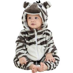 JAXY Baby Onesie - Baby Rompertjes - Baby Pyjama - Baby Pakje - Baby Verkleedkleding - Baby Kostuum - Baby Winterpak - Baby Romper - Baby Skipak - Baby Carnavalskleding - 18-24 Maanden - Zebra