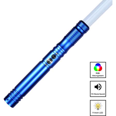 Professionele Star Wars Lightsaber - RGB 11 Kleuren en Geluid - Lightsaber - Lichtzwaard - Star Wars Lichtzwaard - Laser Zwaard - Aluminium Handvat - 114 CM - Blauw