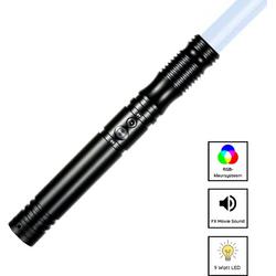 Professionele Star Wars Lightsaber met Geluid en RGB-kleursysteem - RGB 11 Kleuren en Geluid - Lightsaber - Star Wars Lichtzwaard - Laserzwaard voor Duelleren - 115 CM -  Zwart Handvat