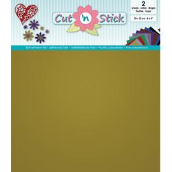 Cut & Stick 2x Mirror gold 20x23cm - zelfklevend folie goud