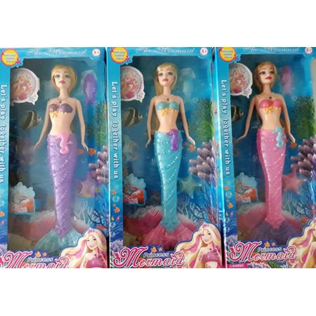 Prinsess mermaid pop (In Paars, Blauw of Roze)