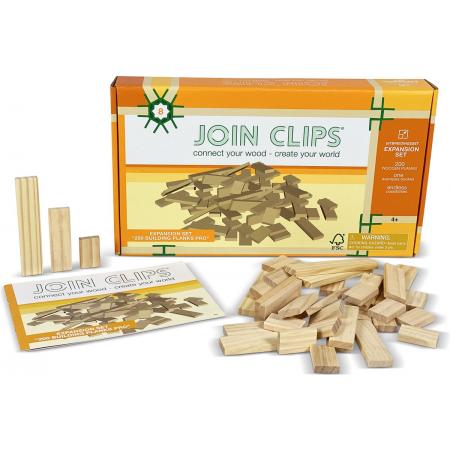 JOIN CLIPS®: 200 houten bouwplankjes PRO - 3 maten