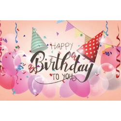 Verjaardag - Versiering - Wanddoek - Banner van Polyester - 150cm (Breed) x 100cm (Hoog) - Happy Birthday to you