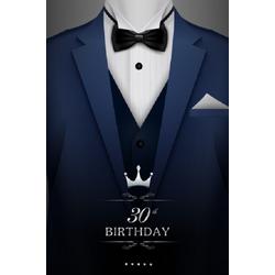 Verjaardag - Versiering - Wanddoek van Polyester - 80cm(b)x120cm(h) - Man - 30 jaar