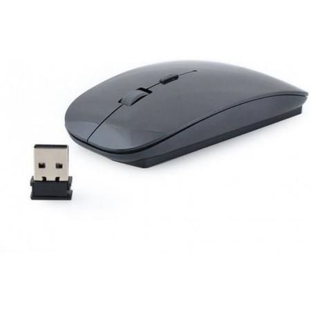 Draadloze muis laptop - USB ontvanger - Cadeau voor man & vrouw - Zwart