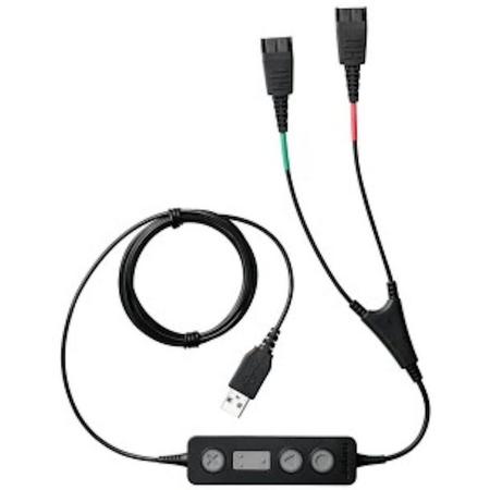 Jabra Link 265 USB2.0 2x QD Zwart audio kabel