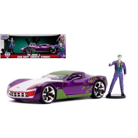 The Joker & 2009 Chevrolet Corvette Stingray 1-24 Jada Toys DC Comics