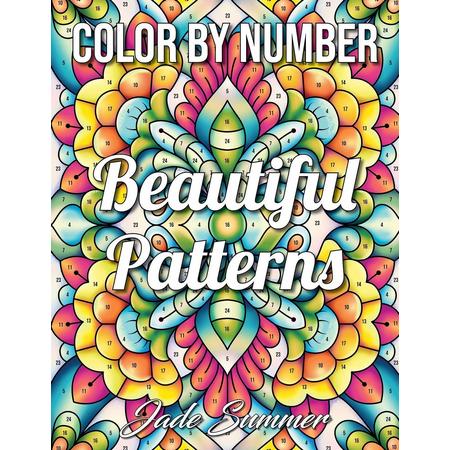 Color by Number Beautiful Patterns Coloring Book - Jade Summer