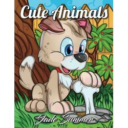 Cute Animals An Adult Coloring Book -  