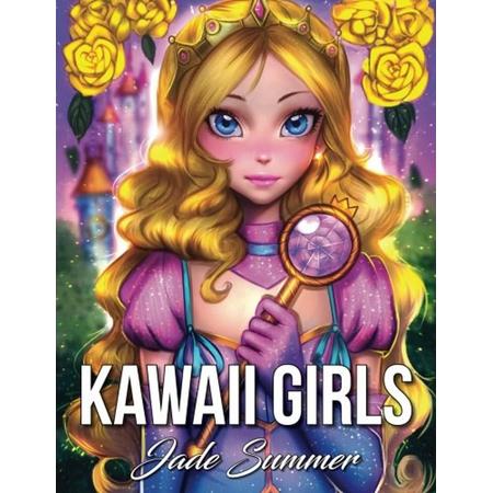 Kawaii Girls - Jade Summer Coloring Book