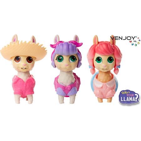 whos your LLAMA - 3 stuks schattige lamas in mooie displaydoos - speelgoed - traktatie uitdeelcadeau kinderfeestje