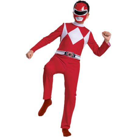 JAKKS PACIFIC - Kostuum Power Rangers Rood kinderen - 110/128 (4-6 jaar)
