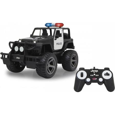 Jamara Politiewagen Rc Jeep Wrangler 34 X 20 Cm 1:12 Zwart
