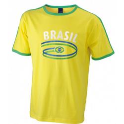 Geel Brazilie t-shirt heren L