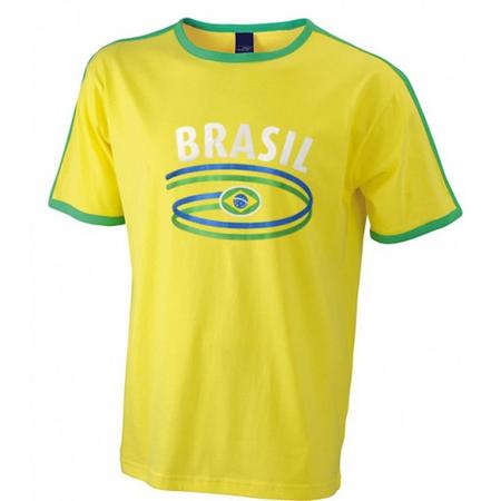 Geel Brazilie t-shirt heren Xl