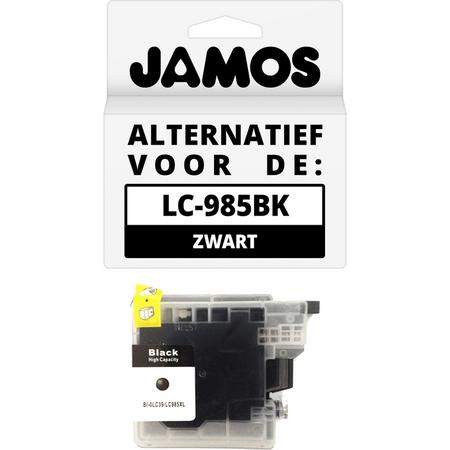 JAMOS - Inktcartridge / Alternatief voor de Brother LC-985BK Zwart