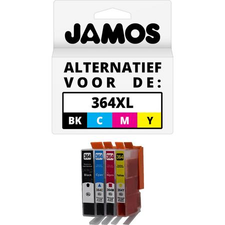 JAMOS - Inktcartridges / Alternatief voor de HP 364XL Zwart & Kleuren Set