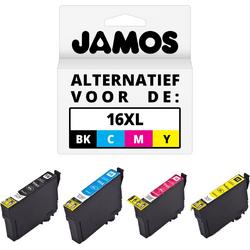 Jamos - Inktcartridges / Alternatief voor de Epson 16XL Zwart & Kleuren Set