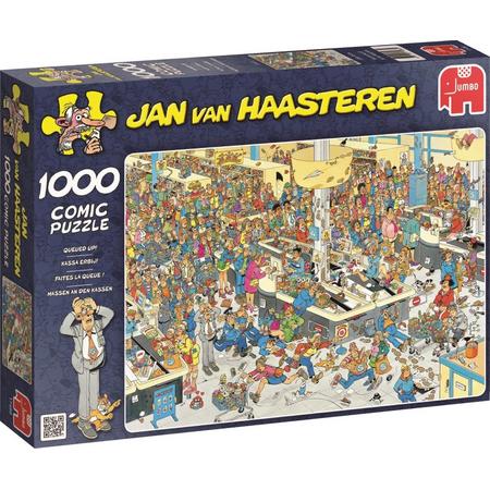 Jan van Haasteren - Hysterie in de supermarkt! - Kassa Erbij - 1000 stukjes - Puzzel