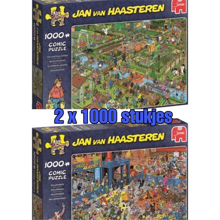 Jan van Haasteren puzzel voordeelset volkstuintjes 1000, rollerdisco 1000