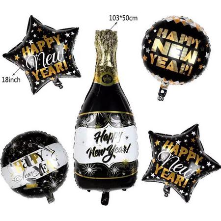 Ballonnen Nieuwjaar - Happy New Year - NY - Newyears eve - Oudjaar - Oud en Nieuw - Ballonnen - Feest - Party - Set - 2021 - Feest - Party
