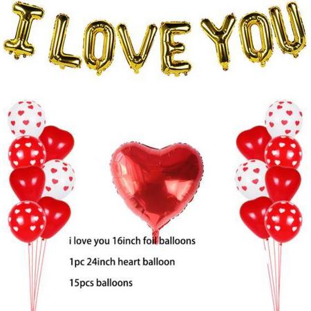Valentijns Ballonnen - Valentijn - Hartjes - Ballonnen - Liefde - Bruiloft - Trouwerij - Feest - Love - Voor hem - Voor haar - 14 Februari