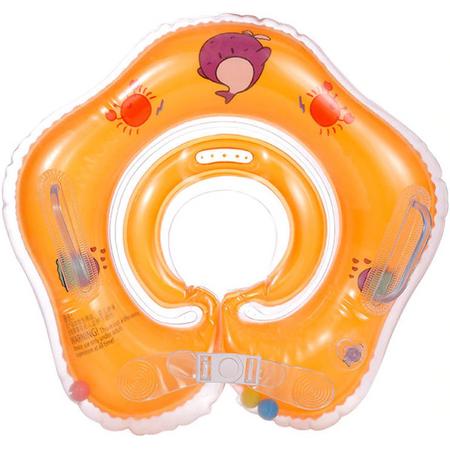 Baby zwemring Oranje - Opblaasbare nekring - Baby zwembad - Baby zwemband - Nekring Jeejz