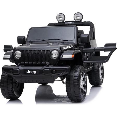 Jeep Wrangler - Elektrische Kinderauto - Accu Auto - Sterke Accu - Afstandbediening - Zwart