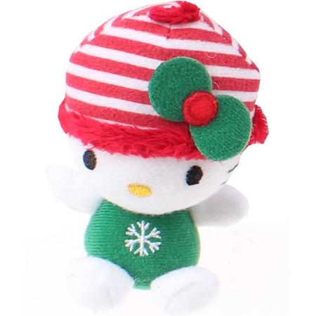 Jemini Hello Kitty Kerstknuffel In Bal Pluche Meisjes Groen 10 Cm
