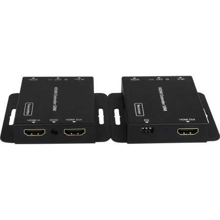 HDMI Extender over een enkele UTP CAT6 kabel, ondersteunt Dual IR besturing, Verzend afstand: 50 meter
