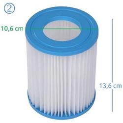 Bestway filter type II - Jilong filter type M2 voor filterpompen 2,0 en 3,0 m3/l/u