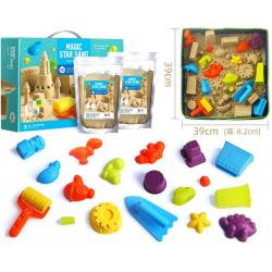 Joan Miró Super  bakspeelset - 2000G speelzand & 18 delig gereedschapen &  bak - Natuurlijke kleur - Sensorisch speelgoed