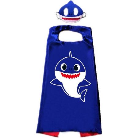 Jobber - Cape en Masker - Baby Shark - Verkleedkleding - Blauw