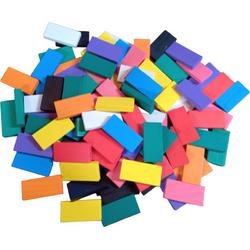 Jobber - Domino - Grote stenen - Houten speelgoed - Mooie kleuren - 100