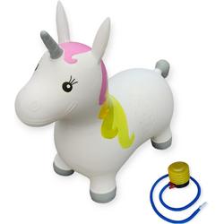 Jobber Toys - Skippy Dieren- Unicorn - Skippybal - Multicolor - Incl. pomp