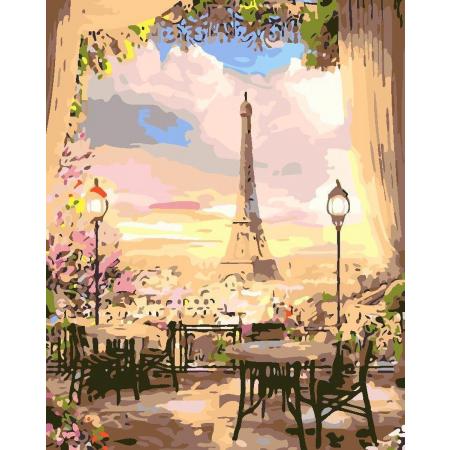 Joeni® - Schilderen op nummer - 40x50cm - Luxury Edition - Romantisch Parijs