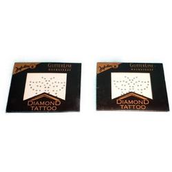 Diamond Tattoo - Glitterline - Vlinder - Afmeting 6 x 4 cm - Voordeelset van 2 stuks