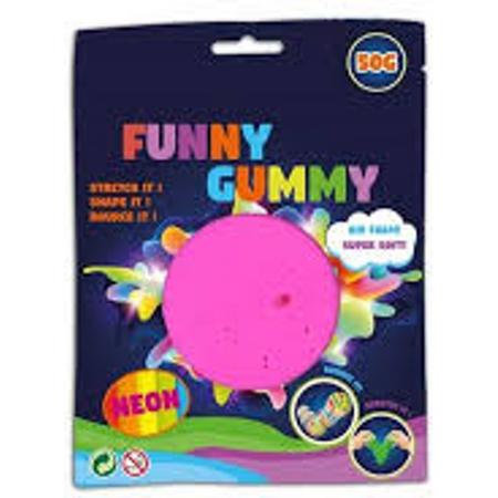 Funny Gummy bouncing airfoam putty, 50 gram, 6 kleuren