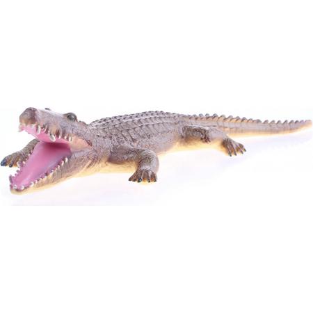 Johntoy Animal World Soft Touch Krokodil Bruin 60 Cm