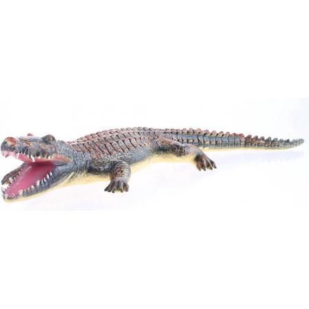 Johntoy Animal World Soft Touch Krokodil Oranje/bruin 60 Cm