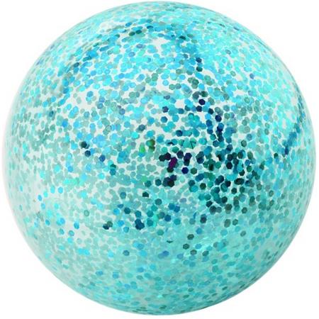 Johntoy Bal Opblaasbaar Glitters 85 Cm Blauw