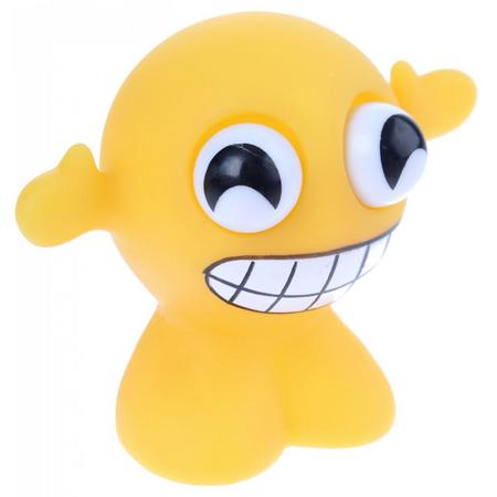 Johntoy Funny Face Grote Glimlach Geel 8 Cm